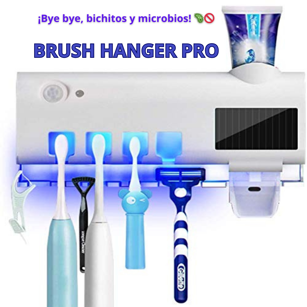 BRUSH HANGER PRO™.  SOPORTE ESTERILIZADOR DE CEPILLO DENTAL